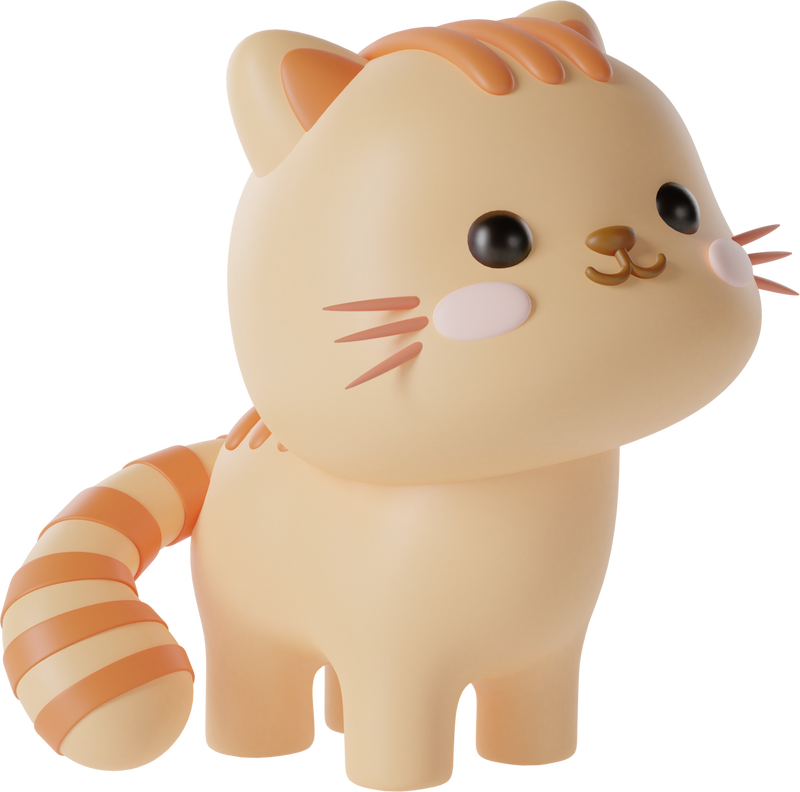 Cute cat 3d Illustration-18